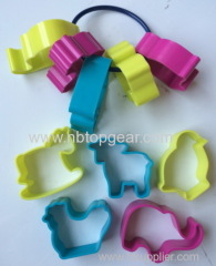 5pcs animals plastic PP cookie mould biscuit cutter