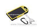 Li-Polymer Emergency Mobile Phone Charger , Yellow Multifunction LED Outdoor Power Bank