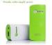 Portable Green Dual USB Emergency Mobile Phone Charger 5200mAh , Small Size