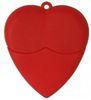 Red heart shape pendrive PVC USB Flash Drive 16G with customized logo print (MY-UPVC06)