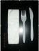 Eco Friendly Disposable Plastic Cutlery With Knife Fork , Napkin Kit