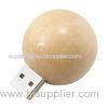 Ball Shape Large Print and Engrave Wooden Thumb Drive , Wooden USB Flash Drive 16GB