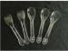 Disposable Wrapped Plastic Cutlery , Clear PS Spoons L103mmxW28mm