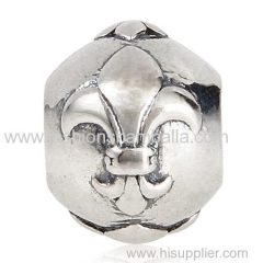 European Style Sterling Silver fleur de lis Beads