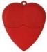 Red heart shape pendrive PVC USB Flash Drive 16G with customized logo print (MY-UPVC06)