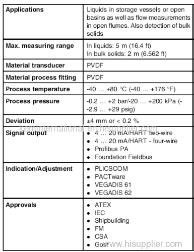 VEGA Vibrating rod level Switch VB63.XXAGCRKMX