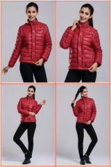 Women Down Jacket With Battery System Electric Heating Clothing Warm OUBOHK