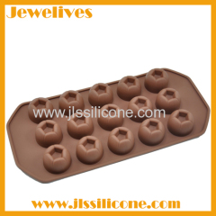 Silicone chocolate round pentagon