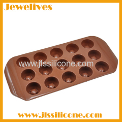 3D round pentagon shape silicone chocolate mold