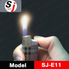 Electronic plastic lighter with PVC wrap