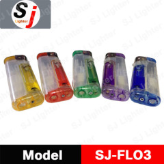 Refillable LED lighter with colored gas