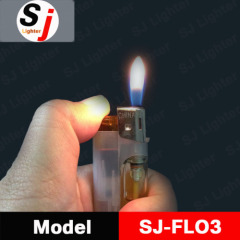 Refillable LED lighter with colored gas