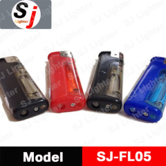 Butane lighter with flash light-wholesale lighter with ISO9001