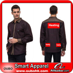 Men's Brand Shirt With High-Tech Electric Heating System Battery Heated Clothing Warm OUBOHK