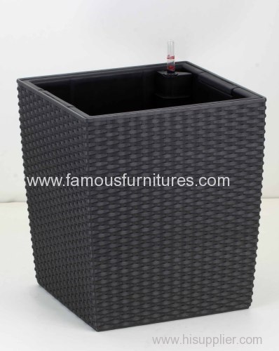 square imitation rattan flower pot