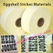 Self Destructible eggshell security sticker label papers