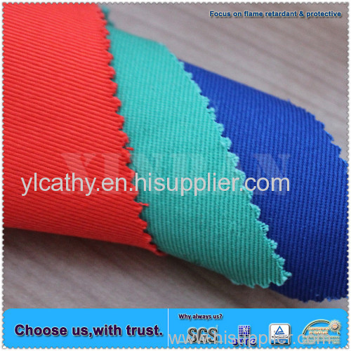 EN11611 cvc flame retardant twill fabric wholesale for coverall