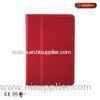 Durable Red Women Cowhide Ipad Mini Leather Covers Ipad Mini / 2 Flip Case