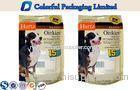 PET / VMPET / PE Resealable Cat Pet Food Packaging Bag with tear notch