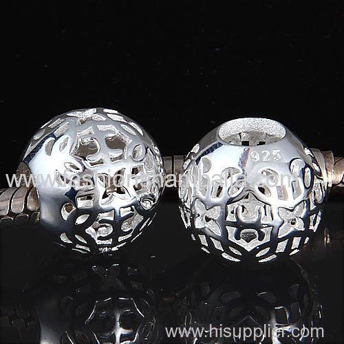 European Style Sterling Silver Arabesque Beads