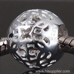 European Style Sterling Silver Arabesque Beads