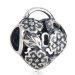 Handmade European Style Sterling Silver Floral Heart Padlock Beads Wholesale