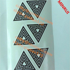 Shenzhen Minrui offer print triangle shape logo sticker