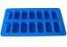 Blue Silicone Ice Tray With 14 Holes Small Rectangle , FDA / LFGB Standard