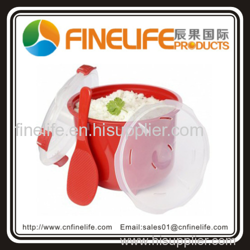 Plastic microwave rice steam cooker