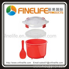 New Design Plastic Microwave Rice Steam Cooker