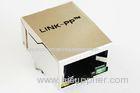 180 Degree LED Modular RJ45 Single Port , 10/100 Base-T For SDH PDH LU1T041X-43LF