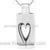 Fashion designed solid silver punk rock pendants with heart - shaped hollow in the middle