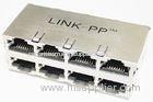 PC Mainboard 8 Pin Stacked RJ45 PCB Connector 2 X 4 Ports 76D0-5400