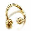 Female 14k / 18k pure gold lip and tongue piercing rings with competitive price