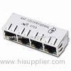 PA66-B30 RJ45 Jack 10/100 base-TX multi port (1x4) Tab-down ICM connector with led