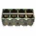 EMI Multi Port (2x4) RJ45 Connector with Transformer LED internal magnetics
