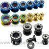 Anodized jewelry screw on flesh tunnel body p,flesh tunnel body jewelry,ear plugs piercing,era gauge