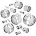 Five star screw on flesh tunnels,316l stainless steel body jewelry,ear plugs,ear gauge