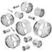 Five star screw on flesh tunnels,316l stainless steel body jewelry,ear plugs,ear gauge