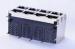 Through Hole Stacked RJ45 , 2 X 4 Port Ethernet Stacked MagRJ45 0810-2H4R-C8