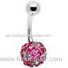 Surgical steel fashional navel ring jewelry