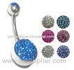 Hot selling 316 stainless steel fahion belly ring piercing jewelry