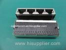Multi Port Shielded Magnetic Female RJ45 Jack Modular with 4 Ports 10P8C
