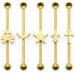 Skull Unisex Tongue Ring Piercing Titanium Gold Plating Industrial Barbells / Gold Tongue Rings Pier