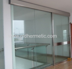 Automatic hermetically sealing sliding glass door for ICU/CCU