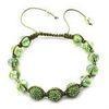 OEM / ODM New design Shamballa CZ rhinestone beads Crystal Bangle Bracelets