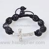 Low price and best service Tresor Paris Shamballa Crystal Bangle Bracelets with black bead