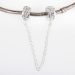 925 Sterling Silver European Style Safety Chain with Crystal For Women Bracelets