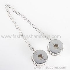 925 Sterling Silver European Style Safety Chain with Crystal For Bracelets