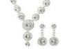 Crystal, Rhinestone wedding bridal necklaces and earrings jewelry sets for women